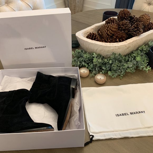 Isabel Marant Crisi Suede Ankle Boots BARELY WORN W BOX, DUSTBAG Size 35/5